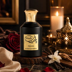 Feeling Extrait De Parfum 100ml (3.4 fl oz) – Luxury Unisex Perfume with Rose, Litchi & Vanilla | Long Lasting Floral Woody Musk Fragrance