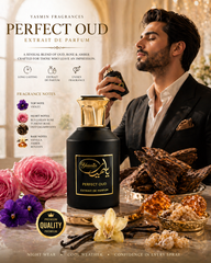 Perfect Oud Extrait de Parfum 100ml – Luxury Oud & Rose Unisex Perfume | Long Lasting Vanilla Amber Night Fragrance