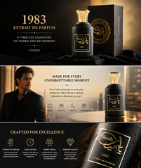 1983 Extrait De Parfum 100ml – Luxury Oud Woody Unisex Perfume | Long Lasting Warm Spicy & Patchouli Fragrance
