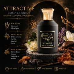 Attractive Extrait de Parfum 100ml – Luxury Vanilla & Leather Unisex Scent