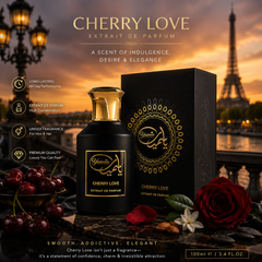 Cherry Love Extrait de Parfum 100ml – Sweet Cherry & Almond Luxury Perfume | Long Lasting Unisex Fragrance