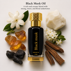 Black Musk Perfume Oil 12ML – Luxury Arabian Musk for Men & Women