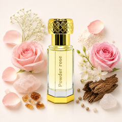 Powder Rose Perfume Oil 12ml – Luxury Soft Powdery Rose Fragrance for Men & Women