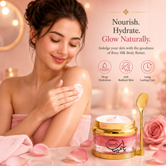 Rosy Silk Body Butter 30g– Luxury Rose Body Cream for Deep Hydration & Silky Smooth Skin