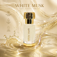 White Musk Perfume Oil 12ml – Luxury Arabian Musk for Men & Women