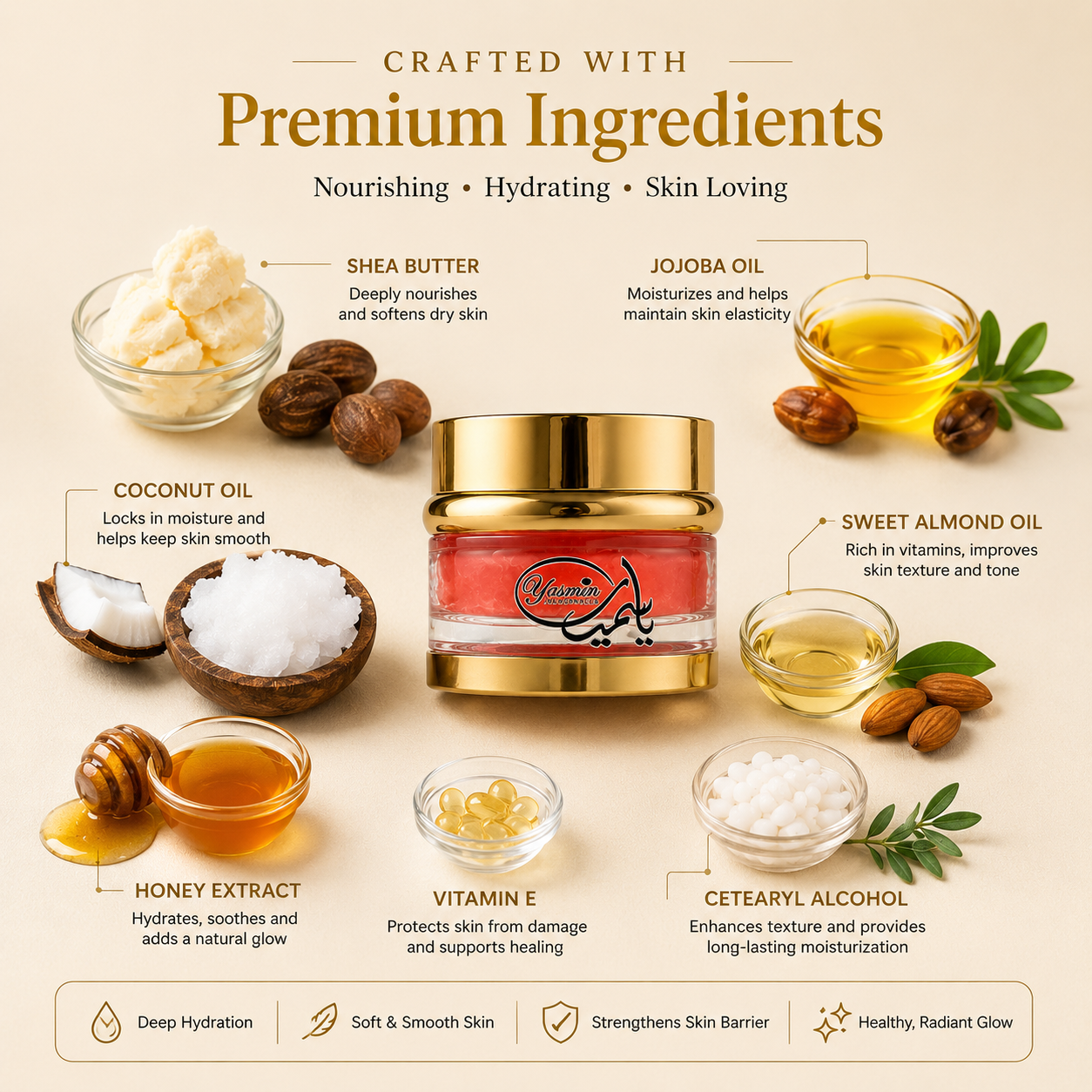 Musky Gourmand Silk Body Butter – Luxury Deep Moisturizing Body Cream for Dry Skin | Soft Musky Fragrance | 30g