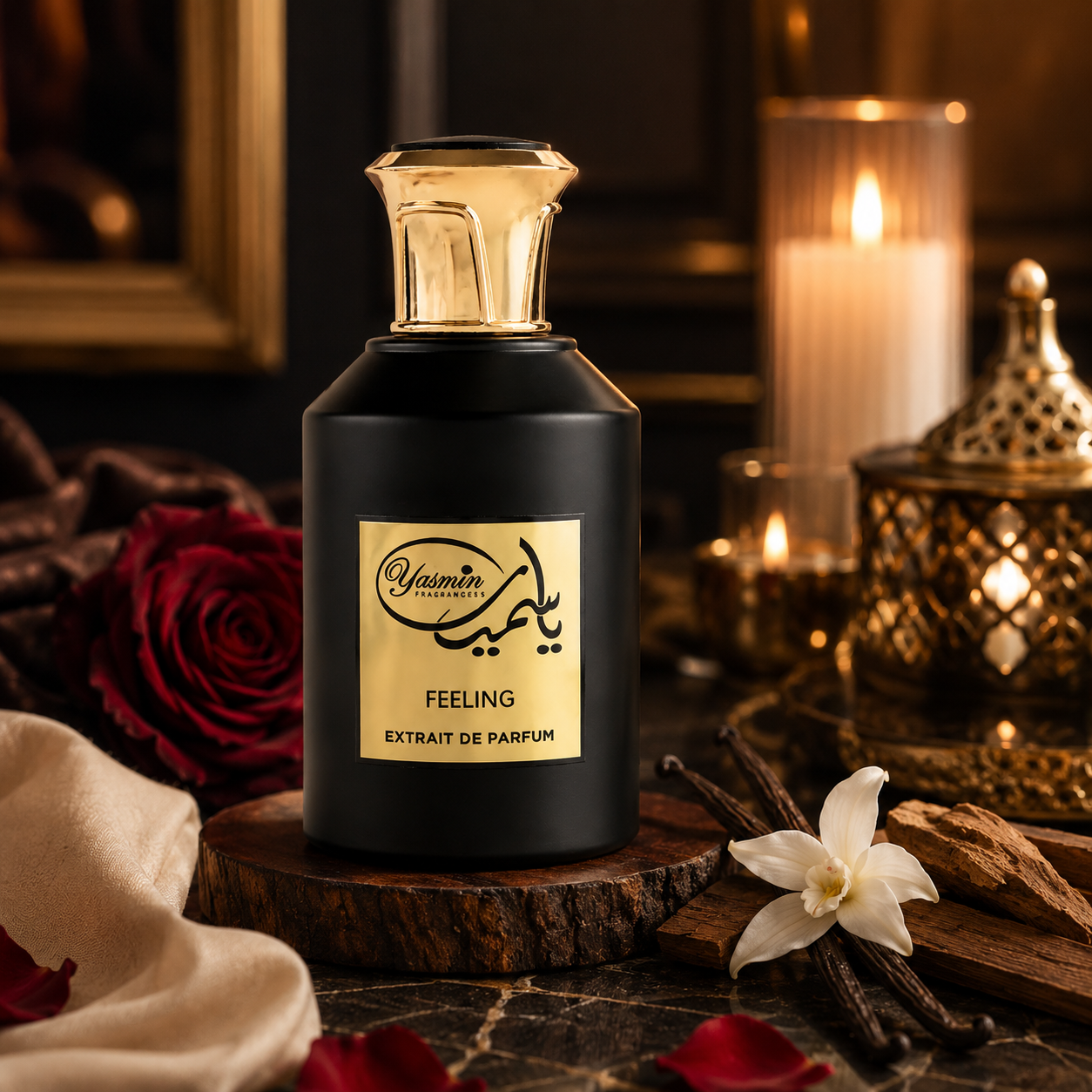 Feeling Extrait De Parfum 100ml (3.4 fl oz) – Luxury Unisex Perfume with Rose, Litchi & Vanilla | Long Lasting Floral Woody Musk Fragrance
