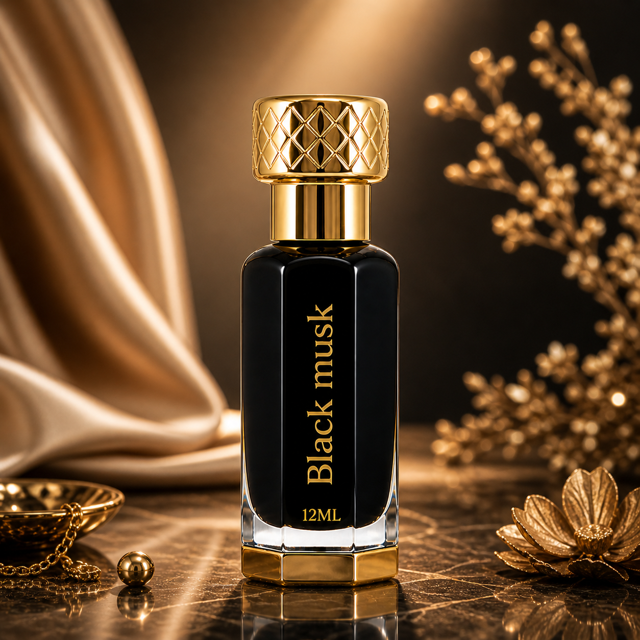 Black Musk Perfume Oil 12ML – Luxury Arabian Musk for Men & Women
