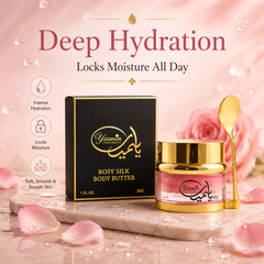 Rosy Silk Body Butter 30g– Luxury Rose Body Cream for Deep Hydration & Silky Smooth Skin