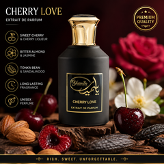 Cherry Love Extrait de Parfum 100ml – Sweet Cherry & Almond Luxury Perfume | Long Lasting Unisex Fragrance