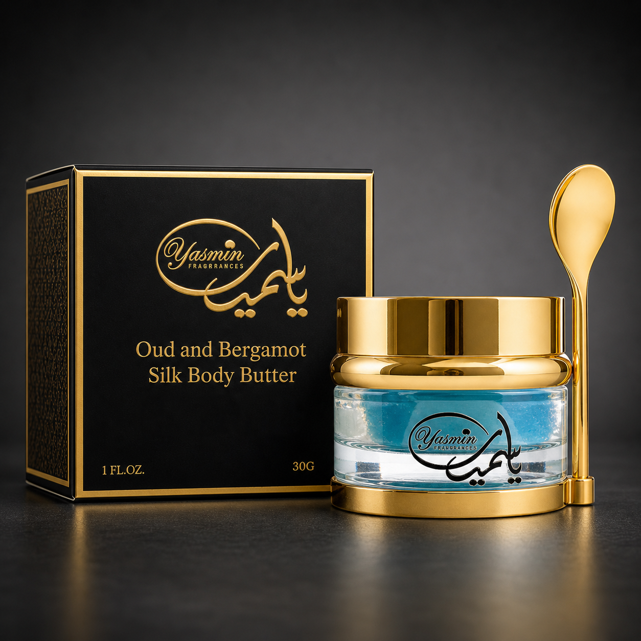 Oud & Bergamot Silk Body Butter 30g – Luxury Hydrating Body Cream for Silky Smooth Skin