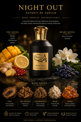 Night Out Extrait De Parfum 100ml – Luxury Oud, Amber & Mango Unisex Perfume | Long-Lasting Woody Sweet Fragrance for Men & Women