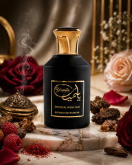Oriental Rose Oud Extrait De Parfum 100ml – Luxury Long Lasting Unisex Oud Fragrance with Rose, Saffron & Amberwood
