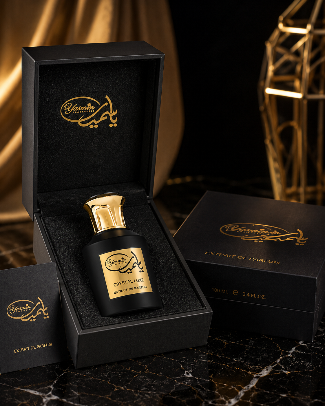 Crystal Luxe Luxury Perfume 100ml – Rich Amber & Musk Long Lasting Fragrance