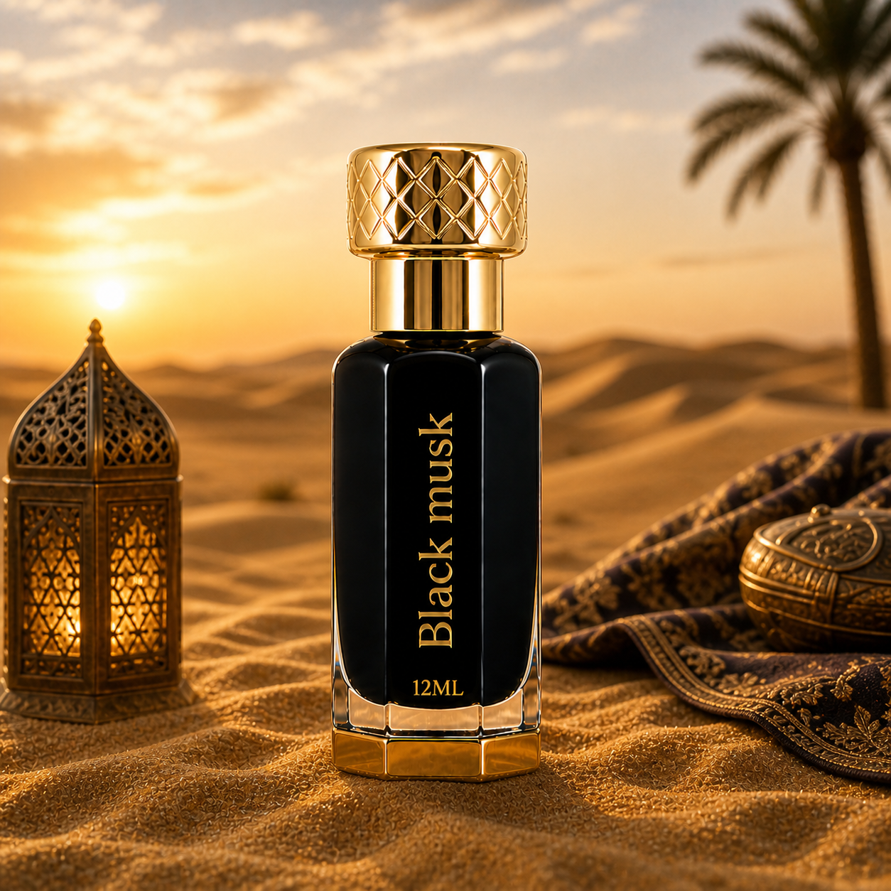 Black Musk Perfume Oil 12ML – Luxury Arabian Musk for Men & Women
